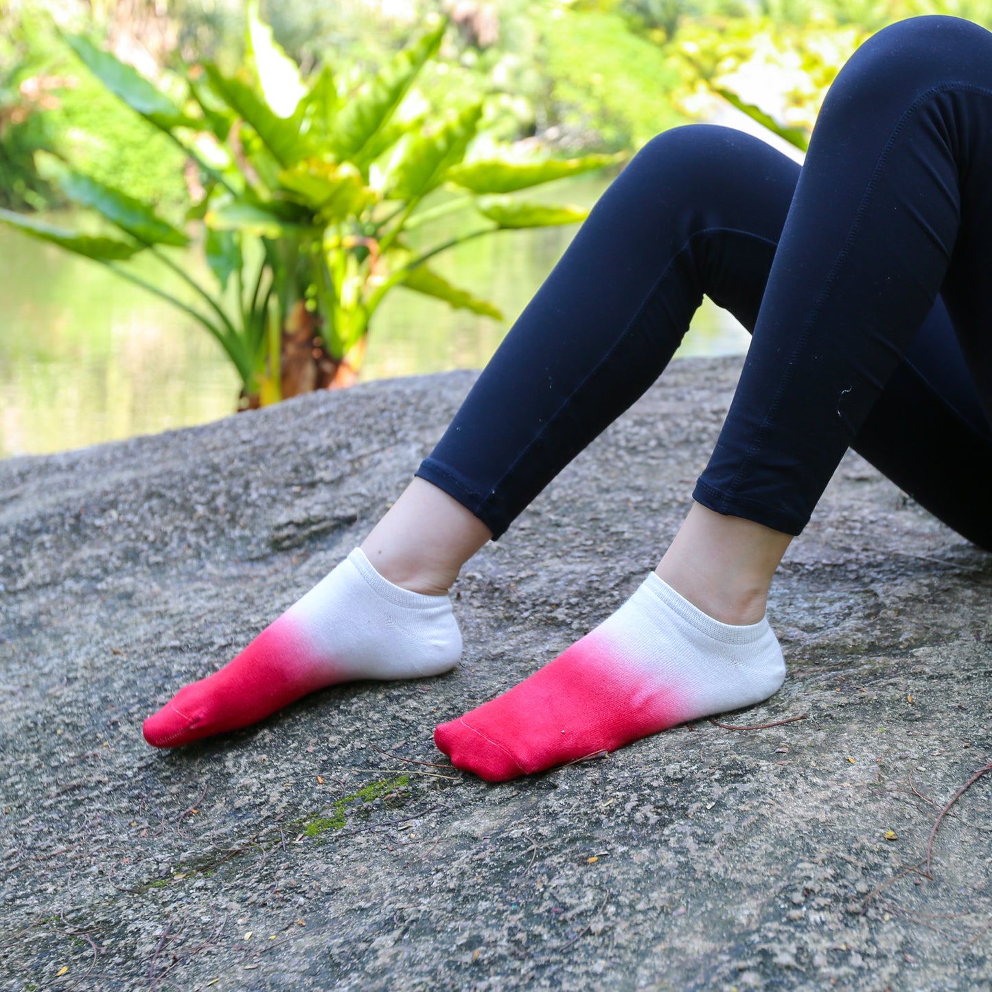 Mercy Bamboo Organic Cotton Blend Dip Dye Trainer Socks