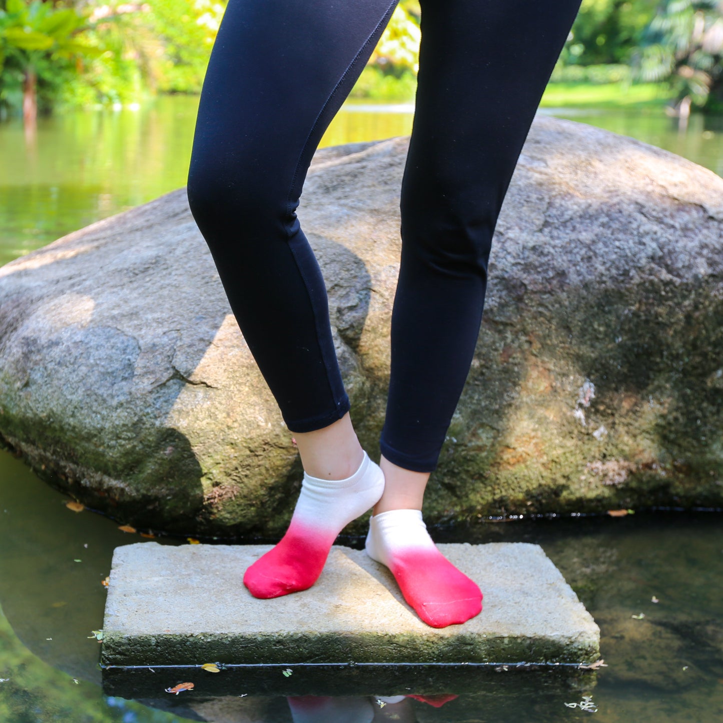 Mercy Bamboo Organic Cotton Blend Dip Dye Trainer Socks