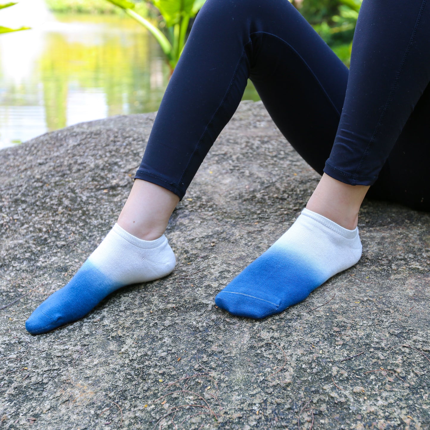 Mercy Bamboo Organic Cotton Blend Dip Dye Trainer Socks
