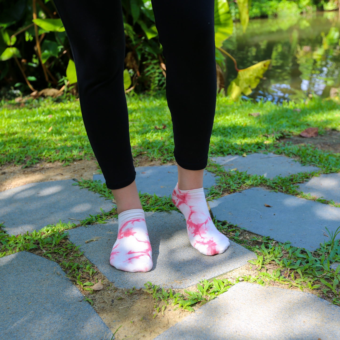 Tie Dye Bamboo Trainer Socks