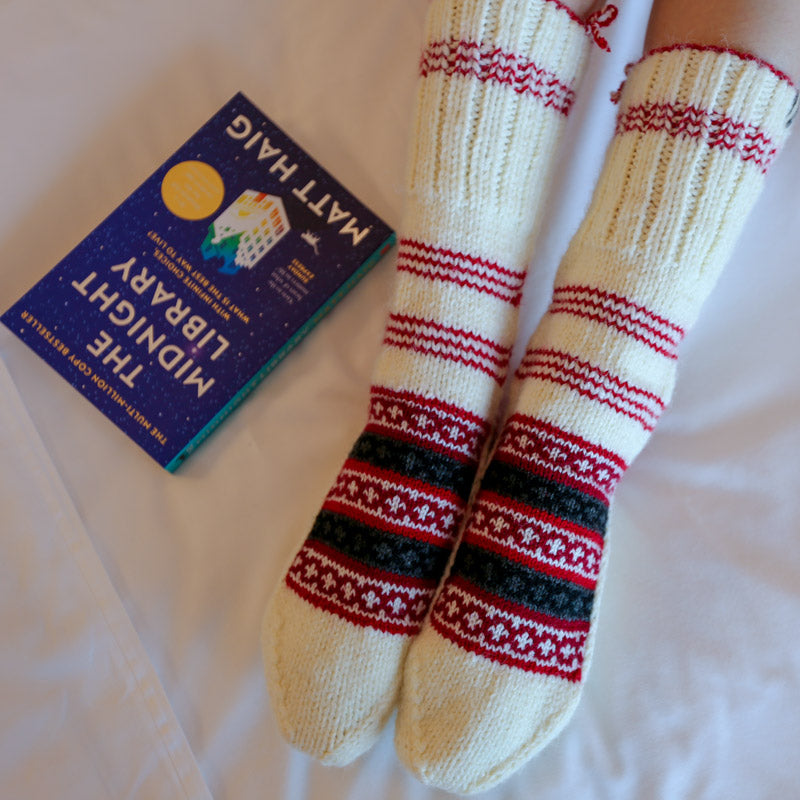 Shop online for handcrafted high quality mens socks, winter socks for women and wool socks for men.