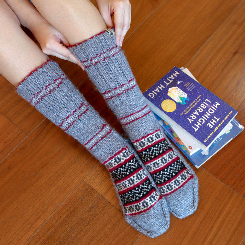 Shop online for handcrafted high quality mens socks, winter socks for women and wool socks for men.