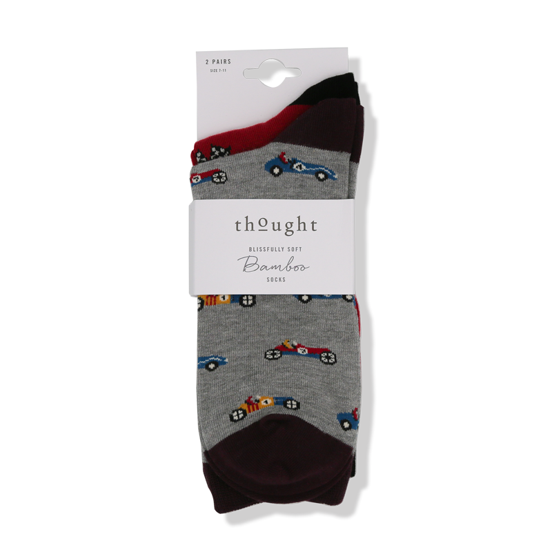 Jacques Racing Car Bamboo Organic Cotton Socks (2 Pairs) – Our Sock Stories