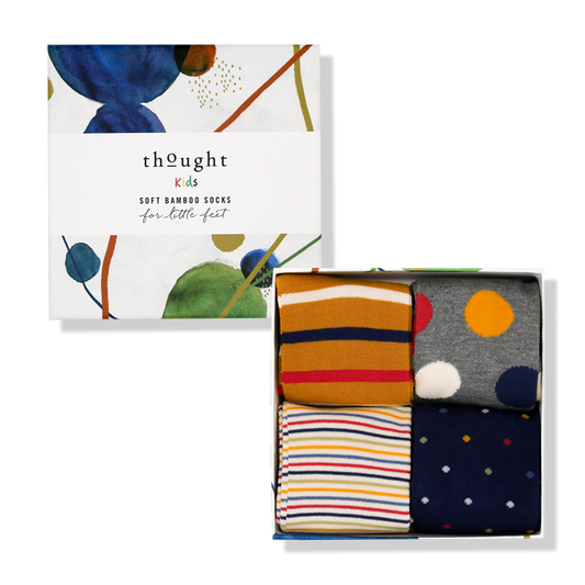 Buy socks online for kids socks, patterned socks and crew socks made in bamboo organic cotton with exclusive gift box set.
